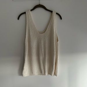 Madewell Sweater Tank in cream, size: M
